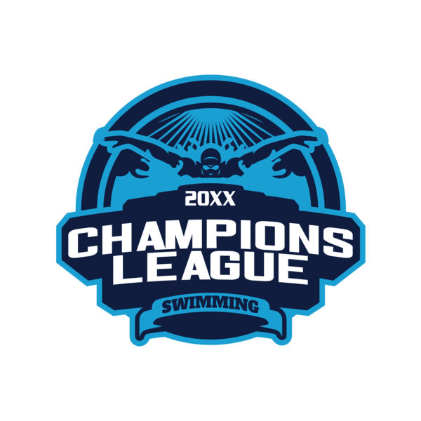 Champions League Swimming logo template Thumbnail