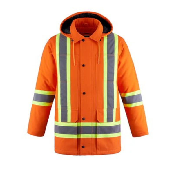 Kingpin - Cotton Canvas Hi-Vis Insulated Parka w/ Detachable Hood Thumbnail