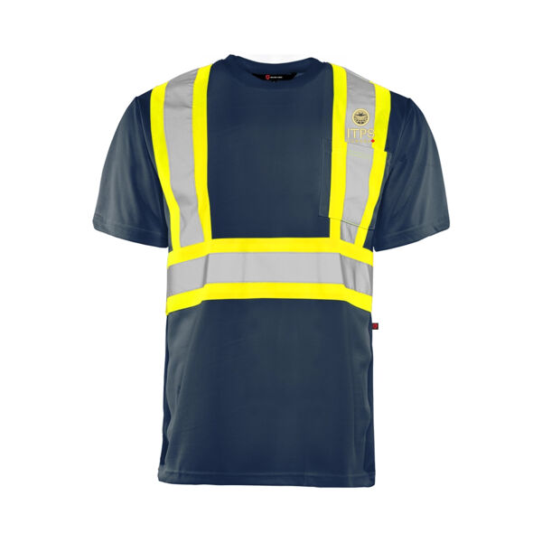 ITPS - Short Sleeve Polyester Traffic T-Shirt, 4″ Refl. Tape Thumbnail
